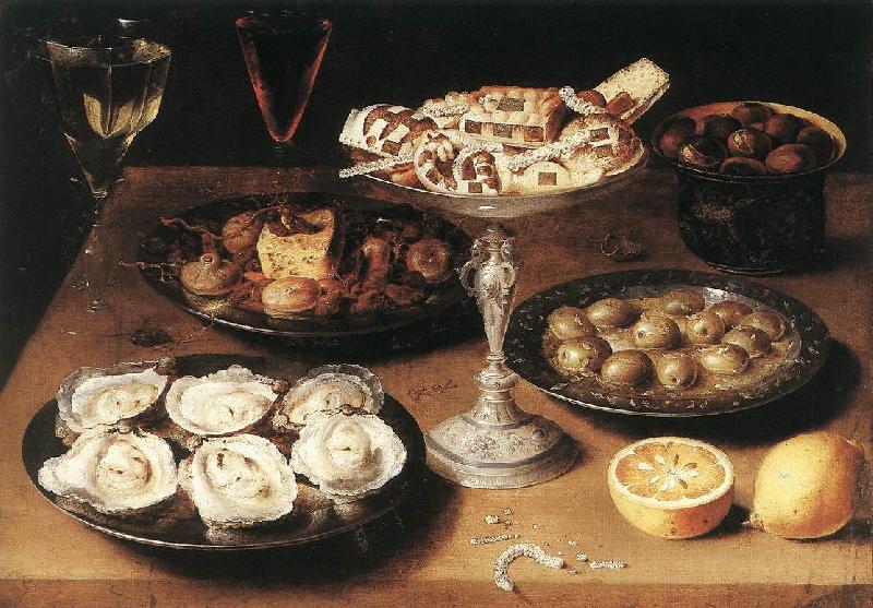 BEERT, Osias Still-Life with Oysters and Pastries oil painting picture